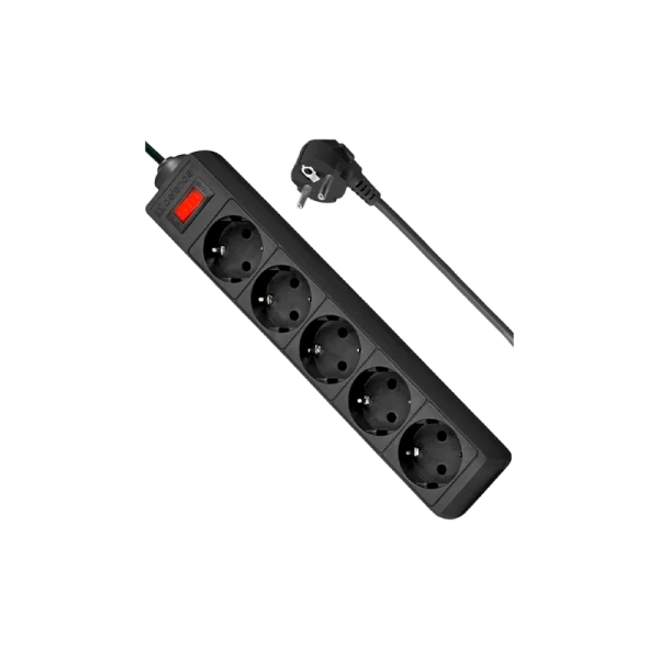 Сетевой фильтр Defender ES 5р.С/З 10A 125 Дж 3.0м черный (1/45)