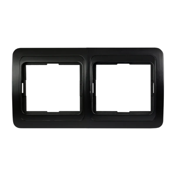 Рамка Smartbuy 2-местная горизонтальная черная "Марс"