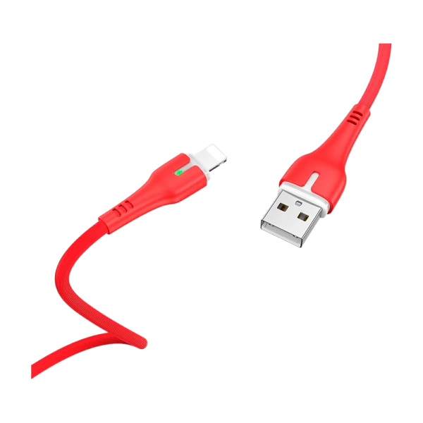 Кабель HOCO X45 USB (m)-Lightning (m) 1.0м 2.4A силикон красный (1/22/220)