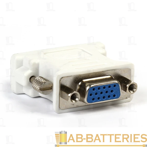 Переходник Smartbuy A123 DVI-I 29 (m)-VGA (f) пластик белый (1/500)