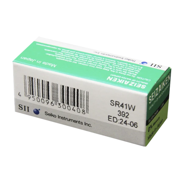 Батарейка SEIZAIKEN 392 (SR41W) Silver Oxide 1.55V (1/10/100/1000)