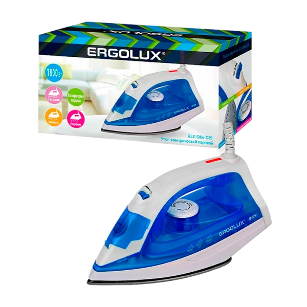 Утюг Ergolux ELX-SL04-C35 1800W белый синий