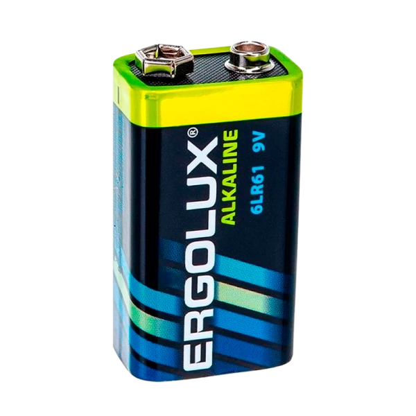 Батарейка Ergolux Крона 6LR61 BL1 Alkaline 9V (1/12/60)