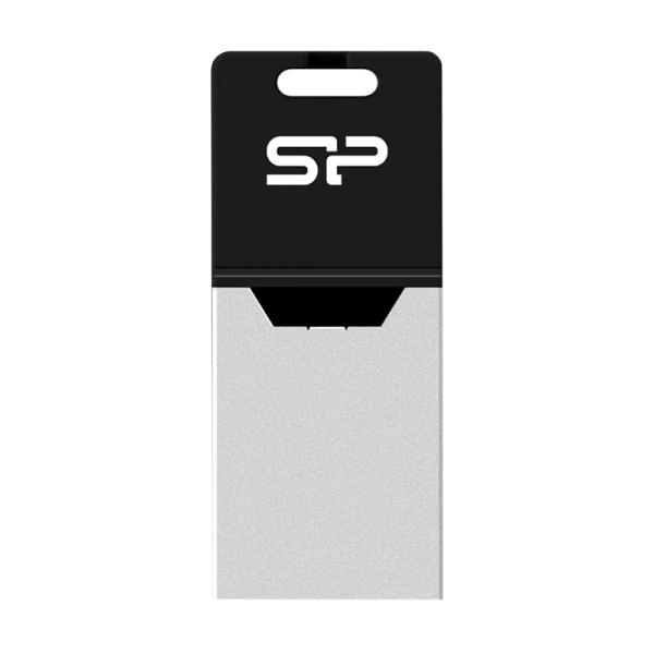 Флеш-накопитель Silicon Power Mobile X20 8GB USB2.0 microUSB (m) металл серебряный