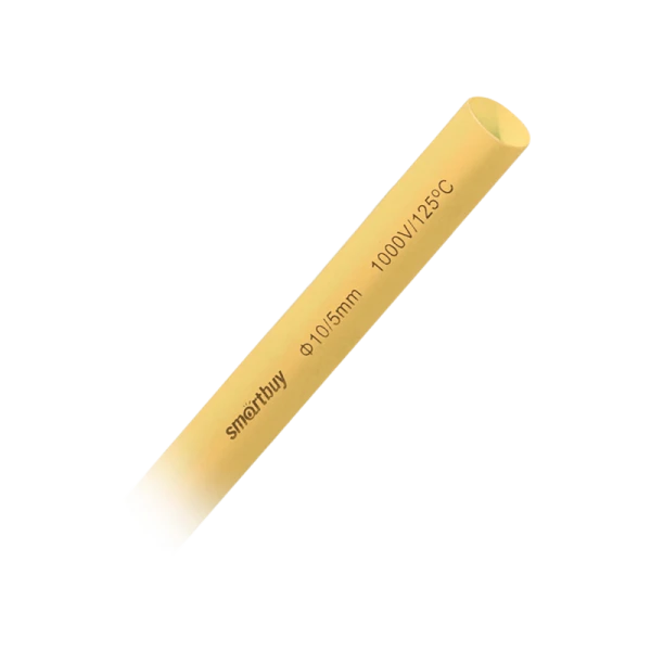 Термоусаживаемая трубка Smartbuy 10/5, ,желтая, 1 метр (SBE-HST-10-y)