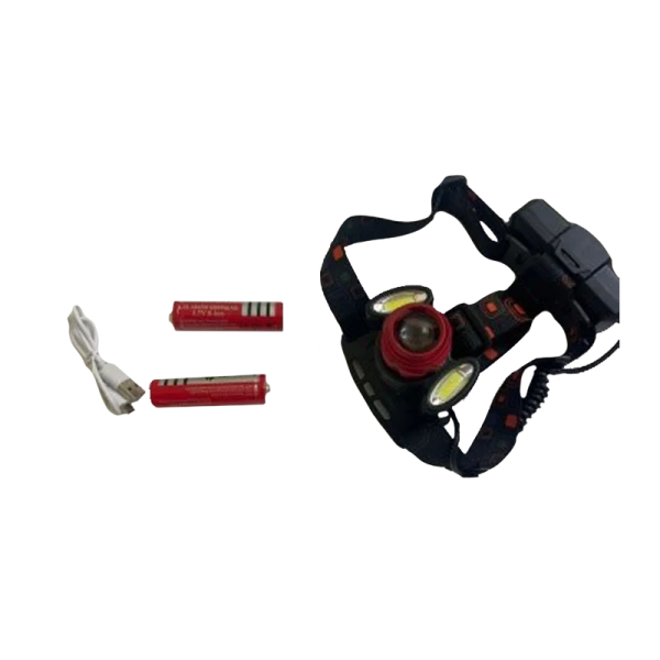 Фонарь налобный Без бренда HL-1500-T6 от аккумулятора 3 режима черный