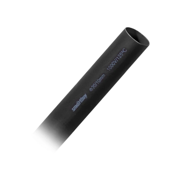 Термоусаживаемая трубка Smartbuy 20/10, черный, 1 метр (SBE-HST-20-b)
