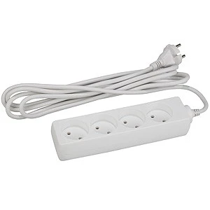 Удлинитель ЭРА UX 4р.Б/З 6A 3.0м белый