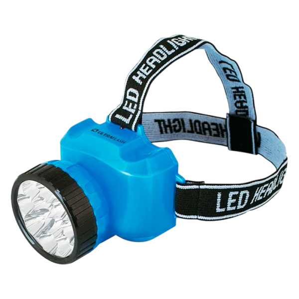 Фонарь налобный Ultraflash LED5361 4W 12LED от батареек 2 режима синий (1/10/60)