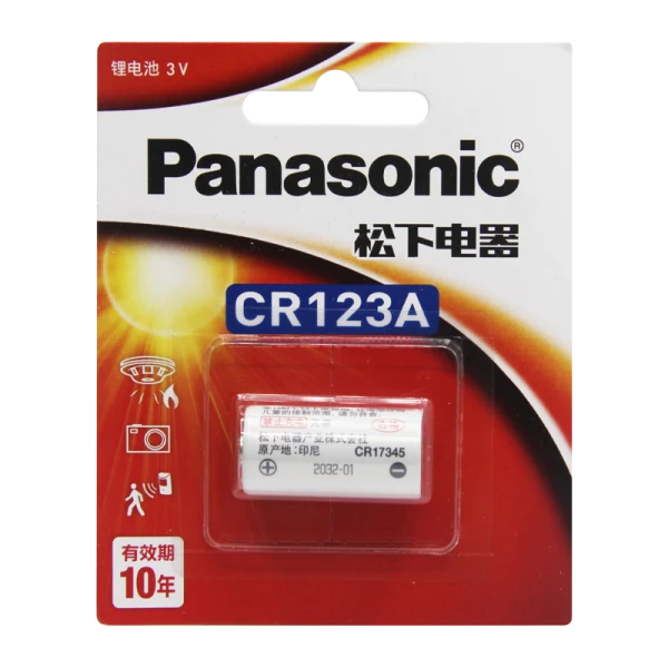 Батарейка Panasonic CR123A BL1 Lithium CN (Китай) (1/10/100)
