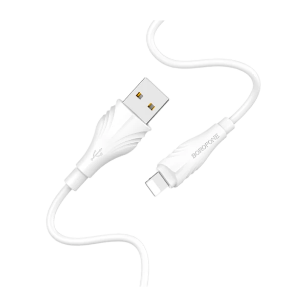 Кабель Borofone BX18 USB (m)-Lightning (m) 1.0м 2.0A ПВХ белый (1/648)