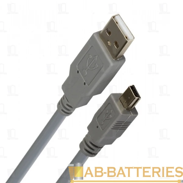 Кабель Smartbuy K-619 USB (m)-miniUSB (m) 1.8м силикон стаб.напр. черный (1/200)