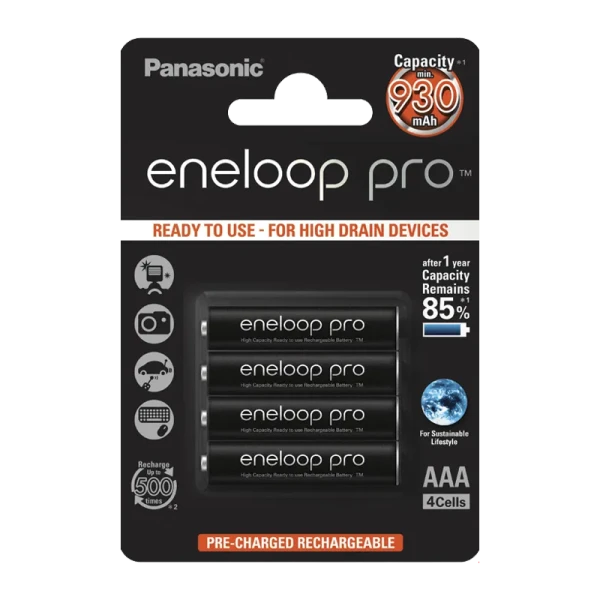Аккумулятор предзаряженный RTU Panasonic HR03 AAA BL4 NI-MH eneloop pro 930mAh (4/48/80/576)