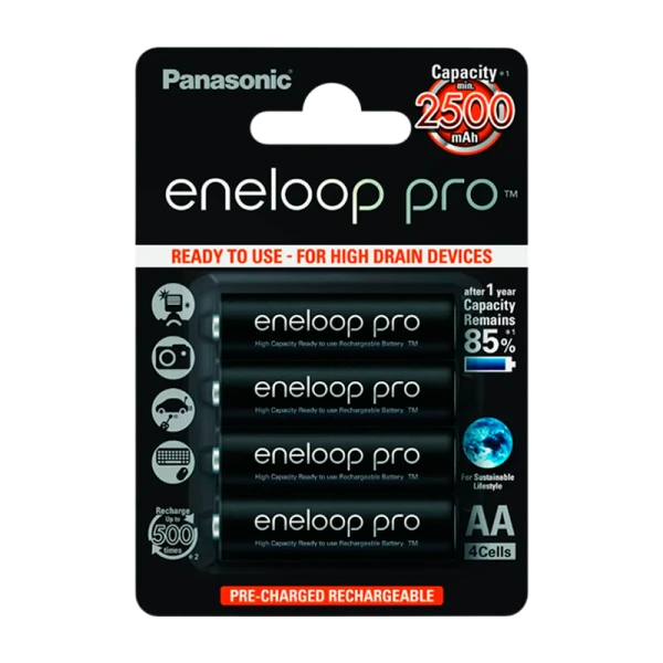 Аккумулятор предзаряженный RTU Panasonic HR6 AA BL4 NI-MH eneloop pro 2500mAh (4/40/80/480)