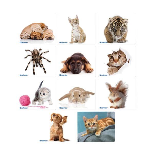 Коврик для мыши Defender Silk 230x190x1.6мм ассорти (1/20/200)