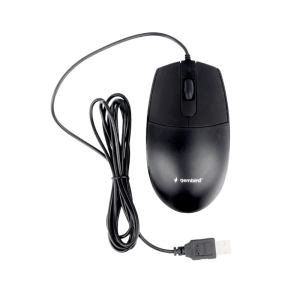 Мышь проводная Gembird MOP-420 классическая USB черный (1/100)