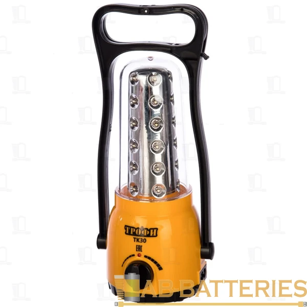 Фонарь туристический Трофи TK30 2.5W 36LED от аккумулятора оранжевый (1/15/30)