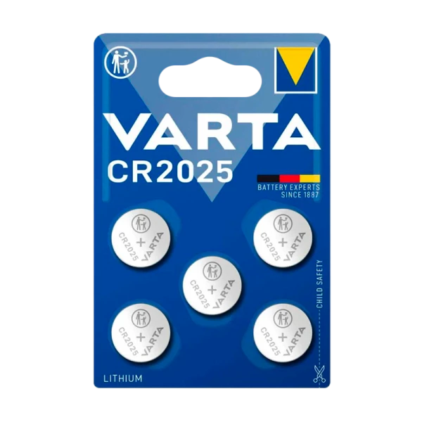 Батарейка Varta ELECTRONICS CR2025 BL5 Lithium 3V (6025) (5/50/500)
