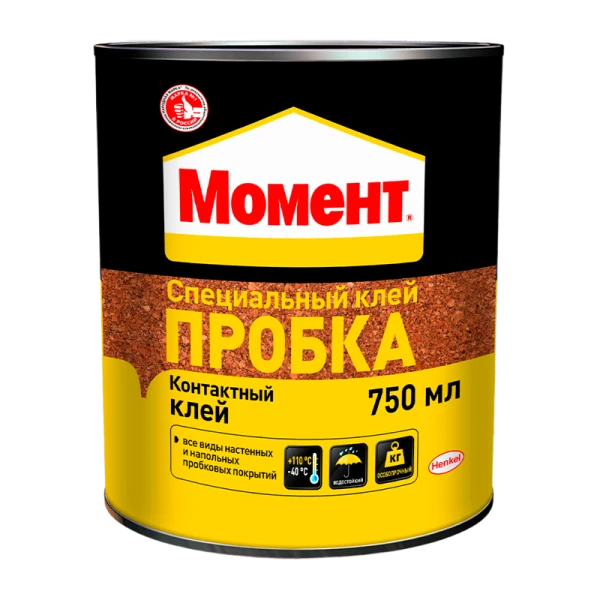 Клей Момент ПРОБКА контактный 1л для соединения изделий из пробки (1/6)