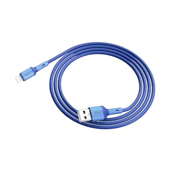 Кабель HOCO X65 USB (m)-Lightning (m) 1.0м 2.4A TPE синий (1/31/310)