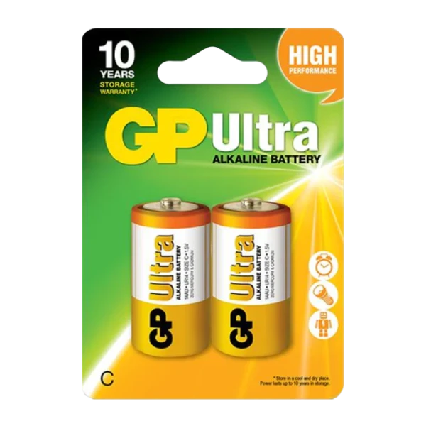 Батарейка GP ULTRA LR14 C BL2 Alkaline 1.5V (2/20/160) R