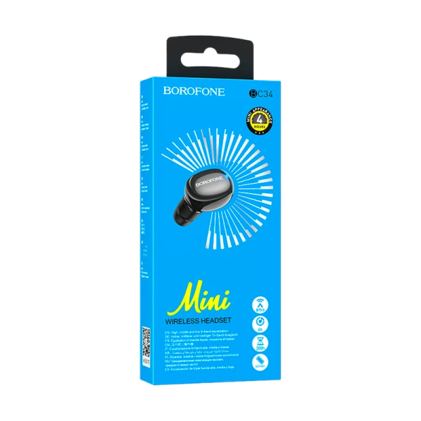 Беспроводная гарнитура Borofone BC34 черный (1/48/192)