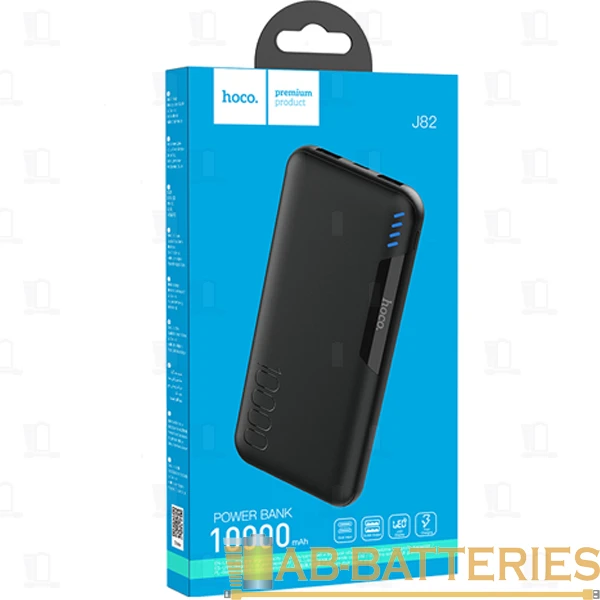 Внешний аккумулятор HOCO J82 10000mAh 2.0A 2USB/Type-C черный (1/36)