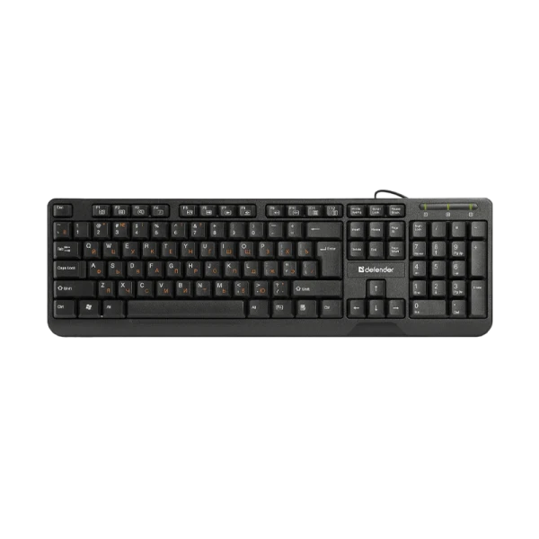 Клавиатура проводная Defender HM-710 OfficeMate классическая USB 1.5м черный (1/30)