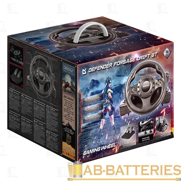 Игровой руль Defender Forsage Drift GT USB-PS3, 12 кнопок (1/2)