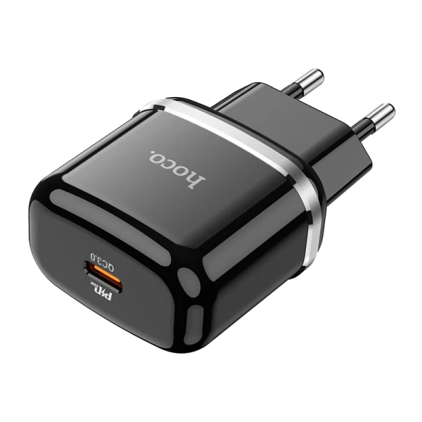 Сетевое З/У HOCO N24 Type-C 20W PD3.0 черный (1/12/120)