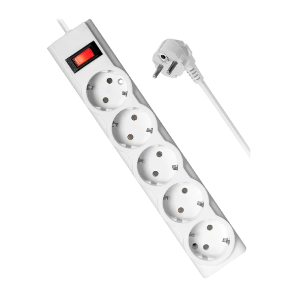 Сетевой фильтр Defender ILS 351 5р.С/З 10A с выкл. 125 Дж 1.8м белый (1/30)