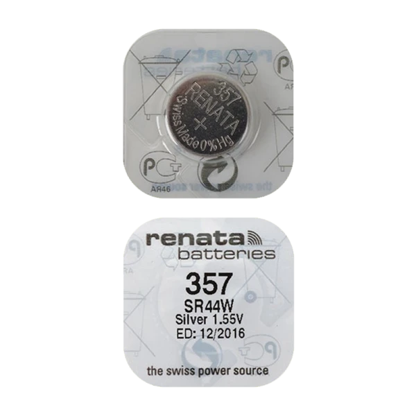 *Батарейка Renata 357 (SR44W) Silver Oxide 1.55V (10/100) 