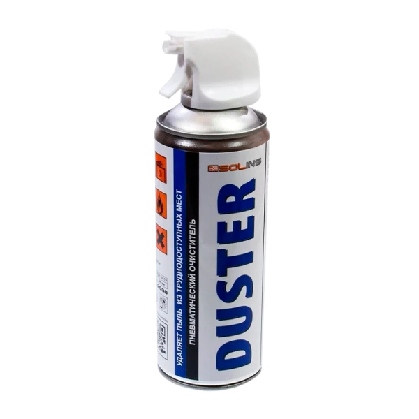 Сжатый воздух (пневматический распылитель) Solins DUSTER 400мл (1/24)