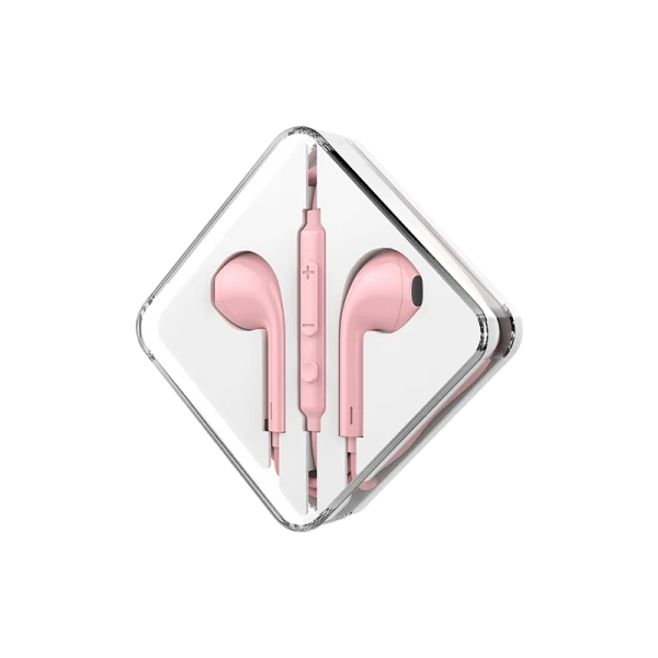 Наушники вставные HOCO M55 с микр. розовый (1/31/310)