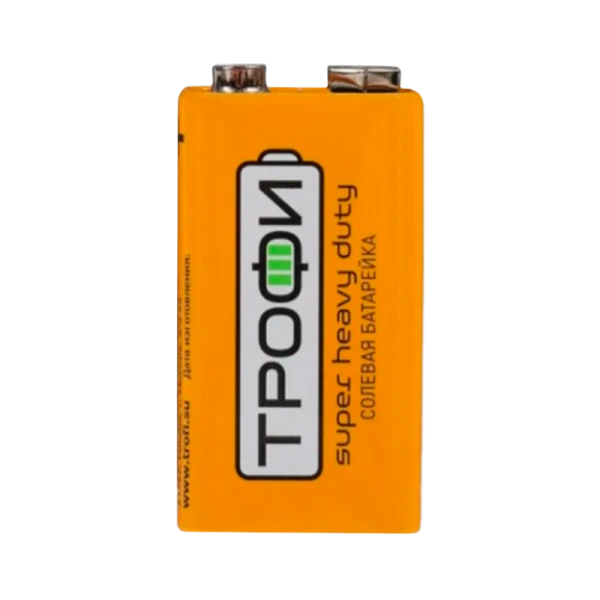 Батарейка Трофи Super Крона 6F22 Shrink 1 Heavy Duty 9V (1/10/500/14000)
