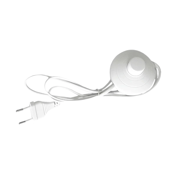 Кабель питания Прогресс для бра 1.7м 10A 2x0.5мм² с кнопкой белый (1/200)