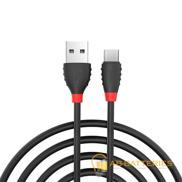 Кабель HOCO X27 USB (m)-Type-C (m) 1.2м 2.4A TPE черный (1/30/300)