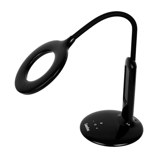 Светильник настольный Camelion KD-823 8W 230V 1LED на основании сенс. термометр черный