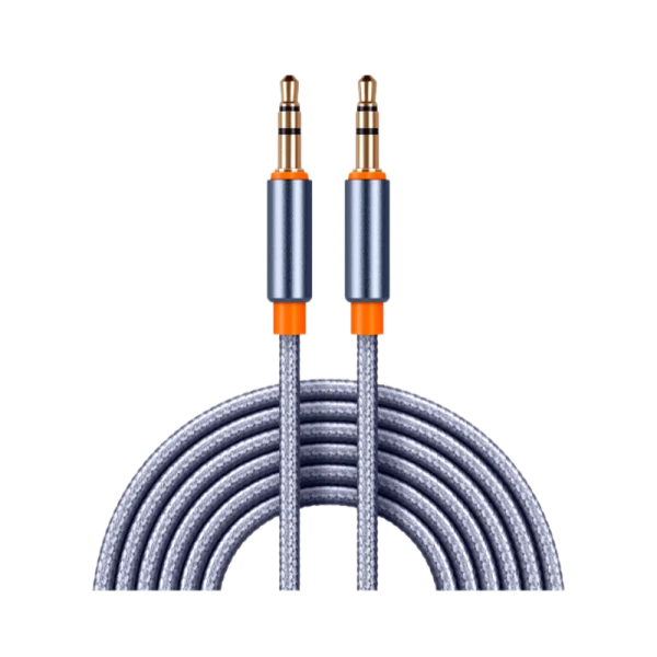 Кабель AUX Defender JACK01-03 Jack 3.5mm (m)-Jack 3.5mm (m) 1.2м ткань серый (1/450)