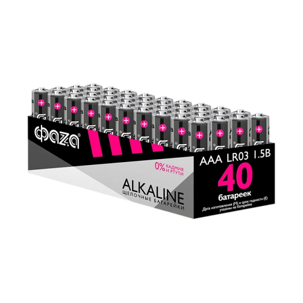 Батарейка Фаzа LR03 AAA BOX40 Alkaline 1.5V (40/480)