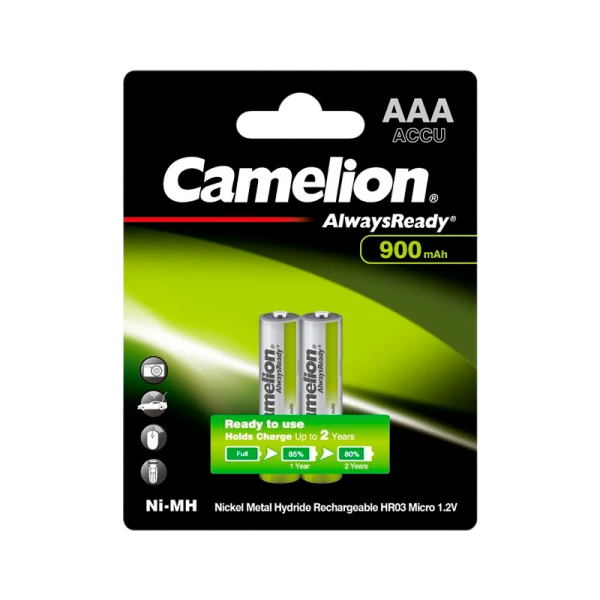 Аккумулятор предзаряженный RTU Camelion HR03 AAA BL2 NI-MH Always Ready 900mAh (2/24/480)