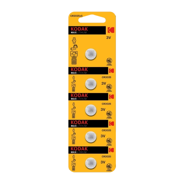 Батарейка Kodak MAX CR2025 BL5 Lithium 3V (5/60/360/69120)