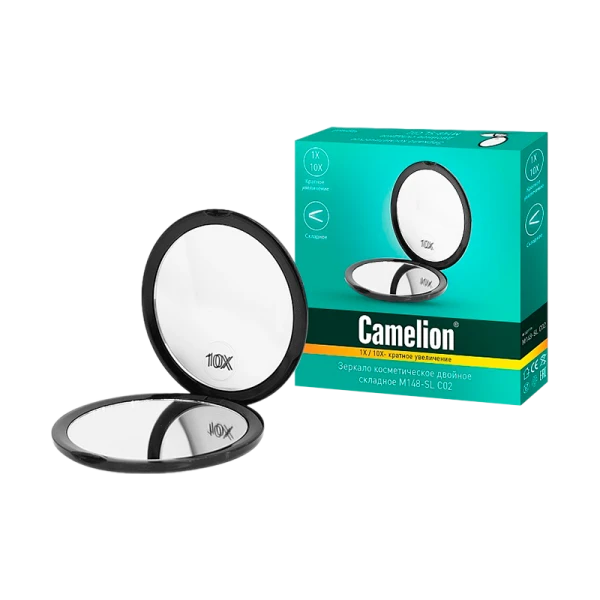 Зеркало Camelion M148-SL складное 1х/10х черный (1/100/1000)