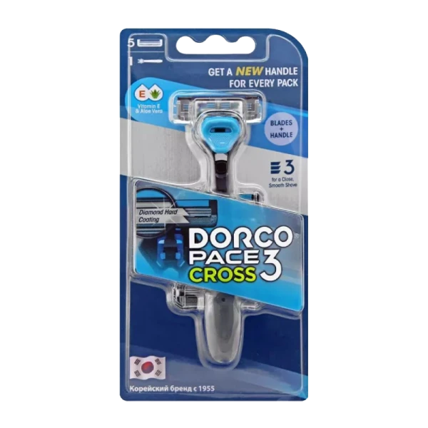 Бритва DORCO PACE 3 CROSS TRC 1005 3 лезвия 5 кассет (1/10)
