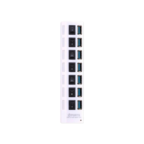 USB-Хаб Smartbuy 7307 7USB USB3.0 с выключателем белый