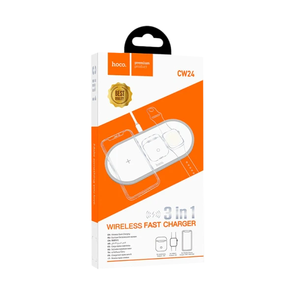 Беспроводное З/У HOCO CW24 2.0A 10W белый (1/95)