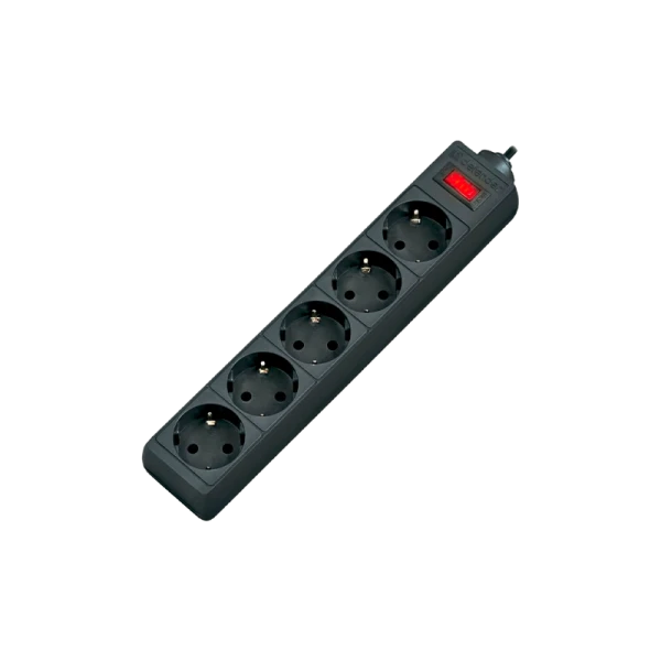 Сетевой фильтр Defender ES 5р.С/З 10A 125 Дж 5.0м черный (1/35)