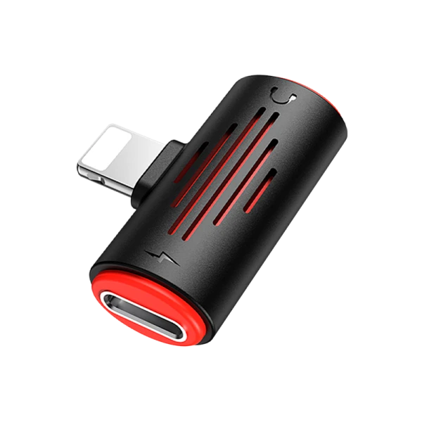 Переходник Borofone BV6 Lightning (m)-2xLightning (f) пластик черный (1/150/900)