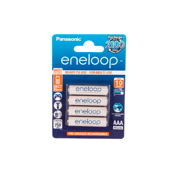 Аккумулятор предзаряженный RTU Panasonic HR03 AAA PL4 NI-MH eneloop 750mAh (4/48/576)