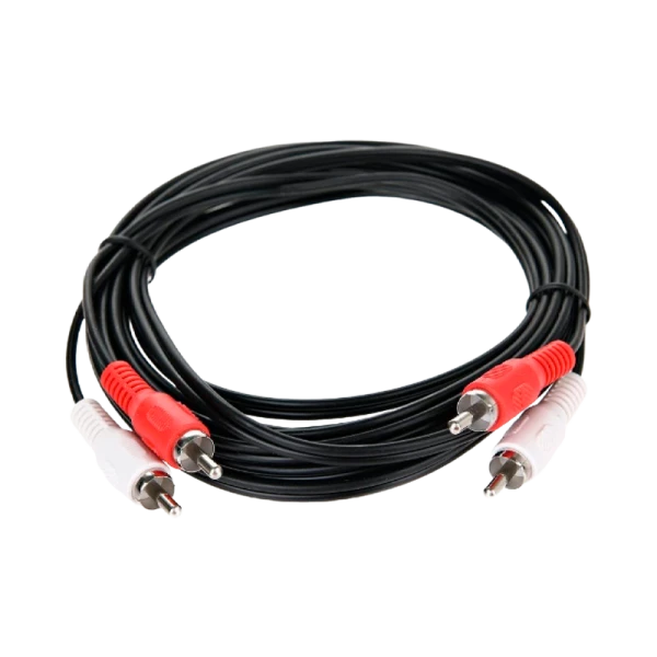 Кабель ENERGY POWER 2xRCA (m)-2xRCA (m) 3.0м ПВХ черный в пакете (1/300)